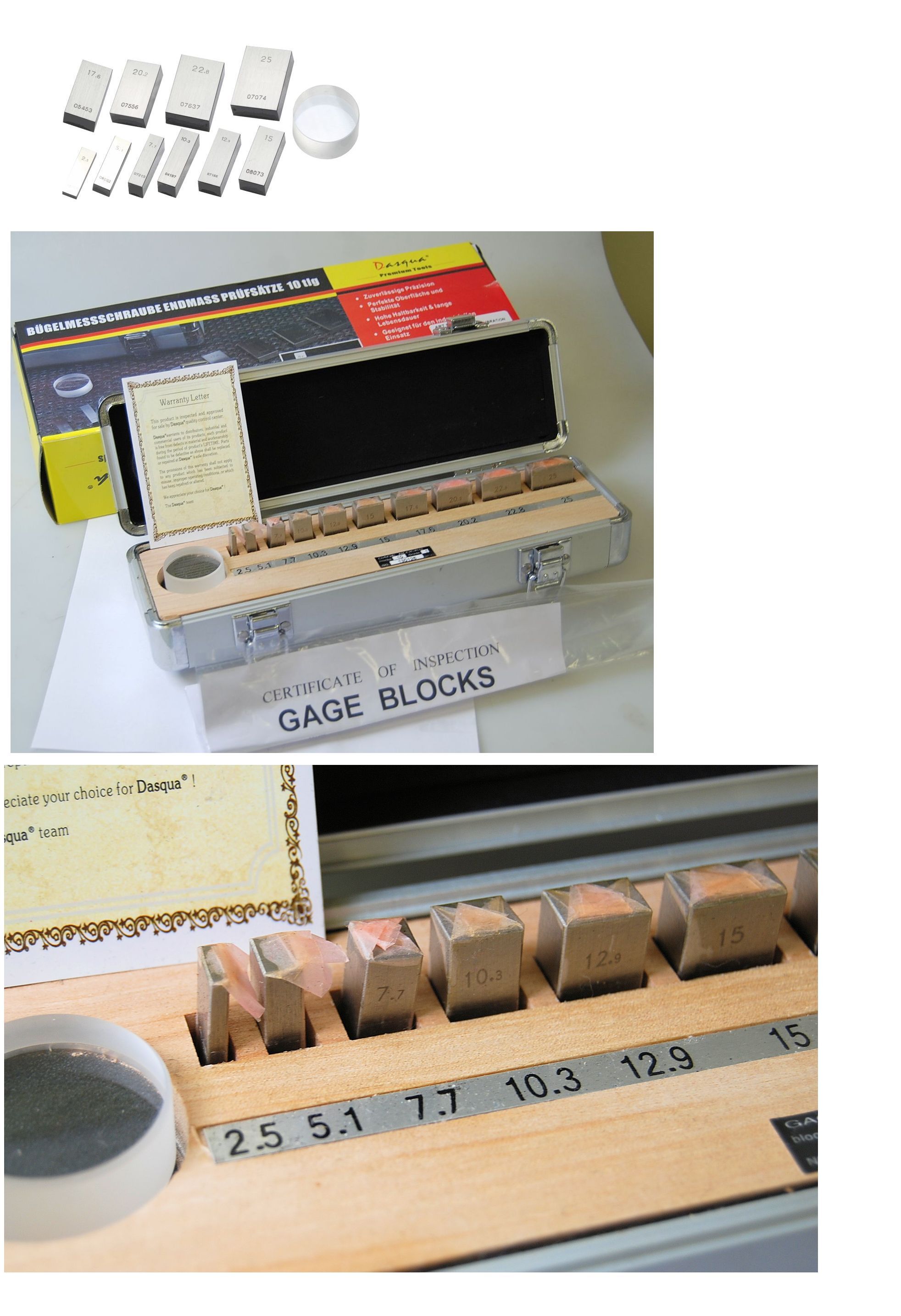 Dasqua Micrometer Calibration Gauge Block Set (Ref 61111211) eBay