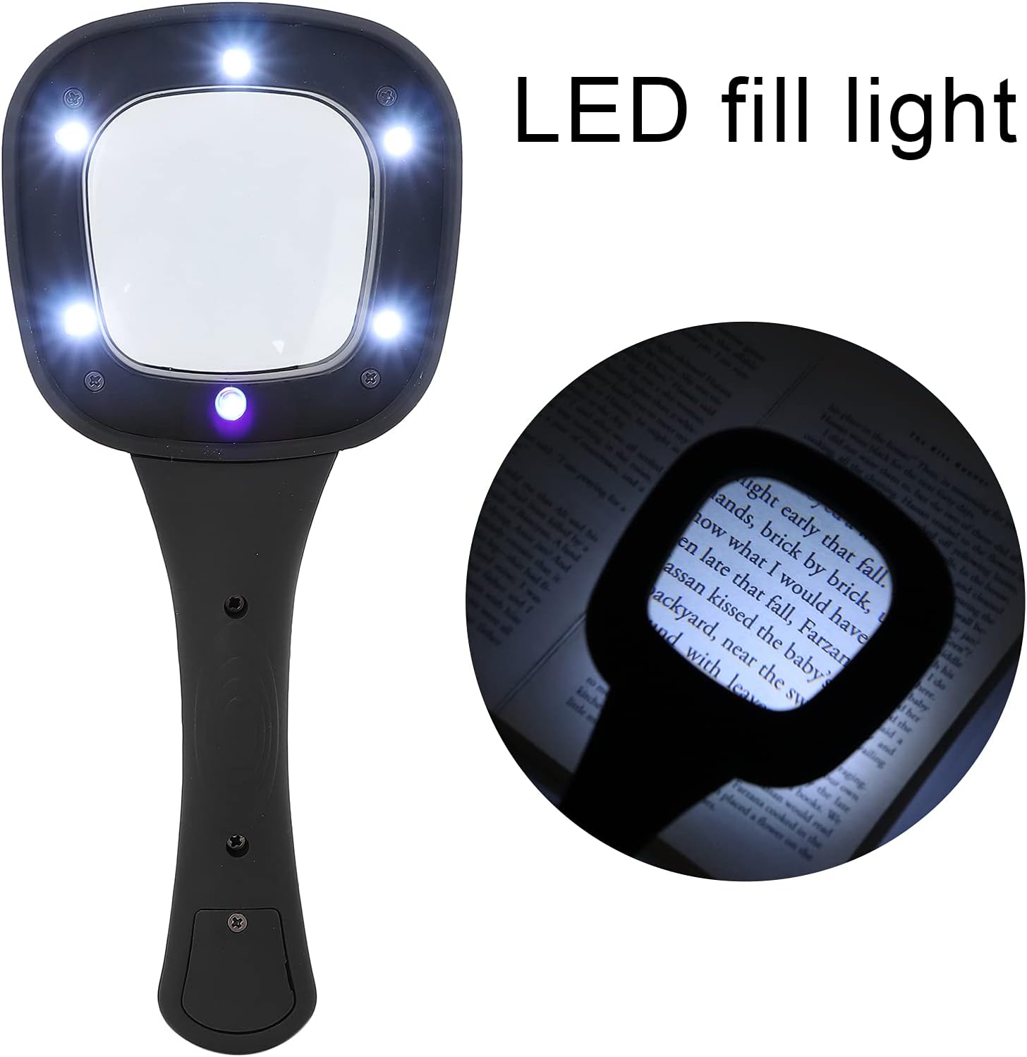 Illuminated LED Hand Magnifier with 6 LED Lights