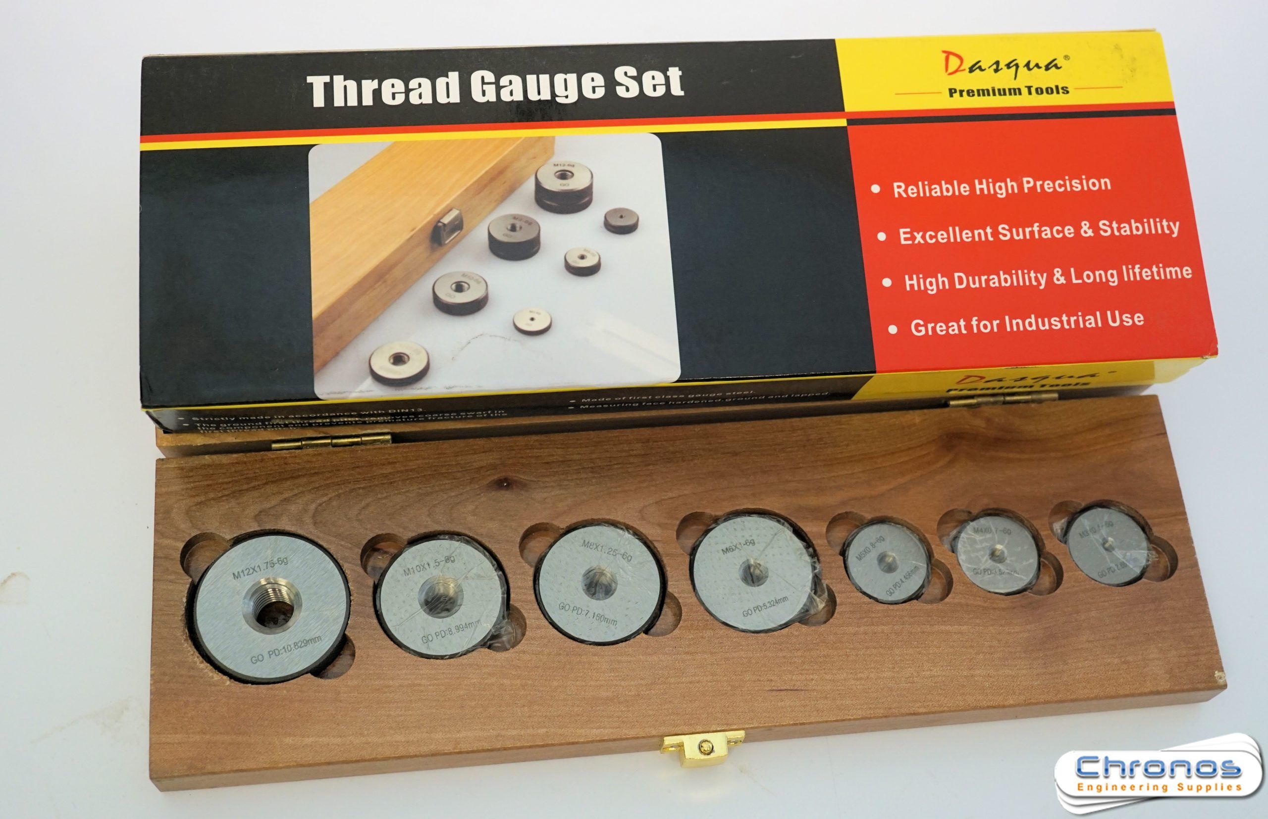 Dasqua Thread Gauge Set (Ring Gauge) M3-M12 GO 6311-3205- SORRY OUT OF STOCK