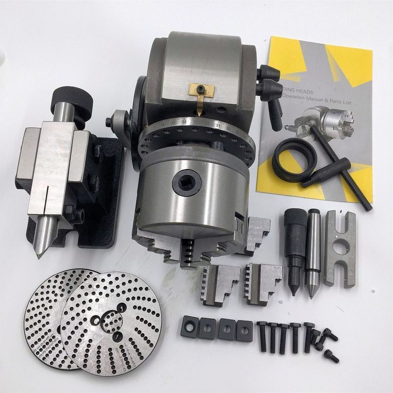 BS-0 Precision Dividing Head With 5" 3-jaw Chuck & Tailstock
