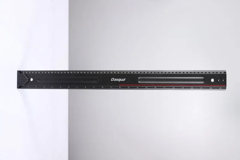 Dasqua Black-Red Plus Measuring Ruler with Hook-Stop 600mm / 24" 1804-6993