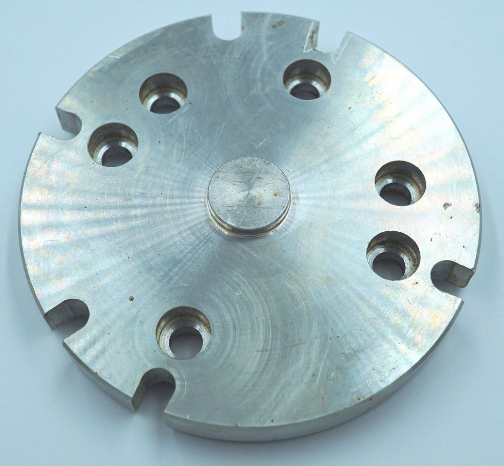 Aluminium Backplate To Mount Soba 80mm Chucks to 4 inch Rotary Table - Image 2