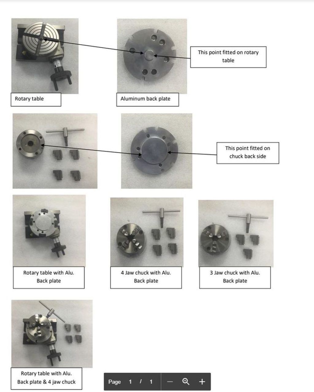 Aluminium Backplate To Mount Soba 80mm Chucks to 4 inch Rotary Table - Image 3