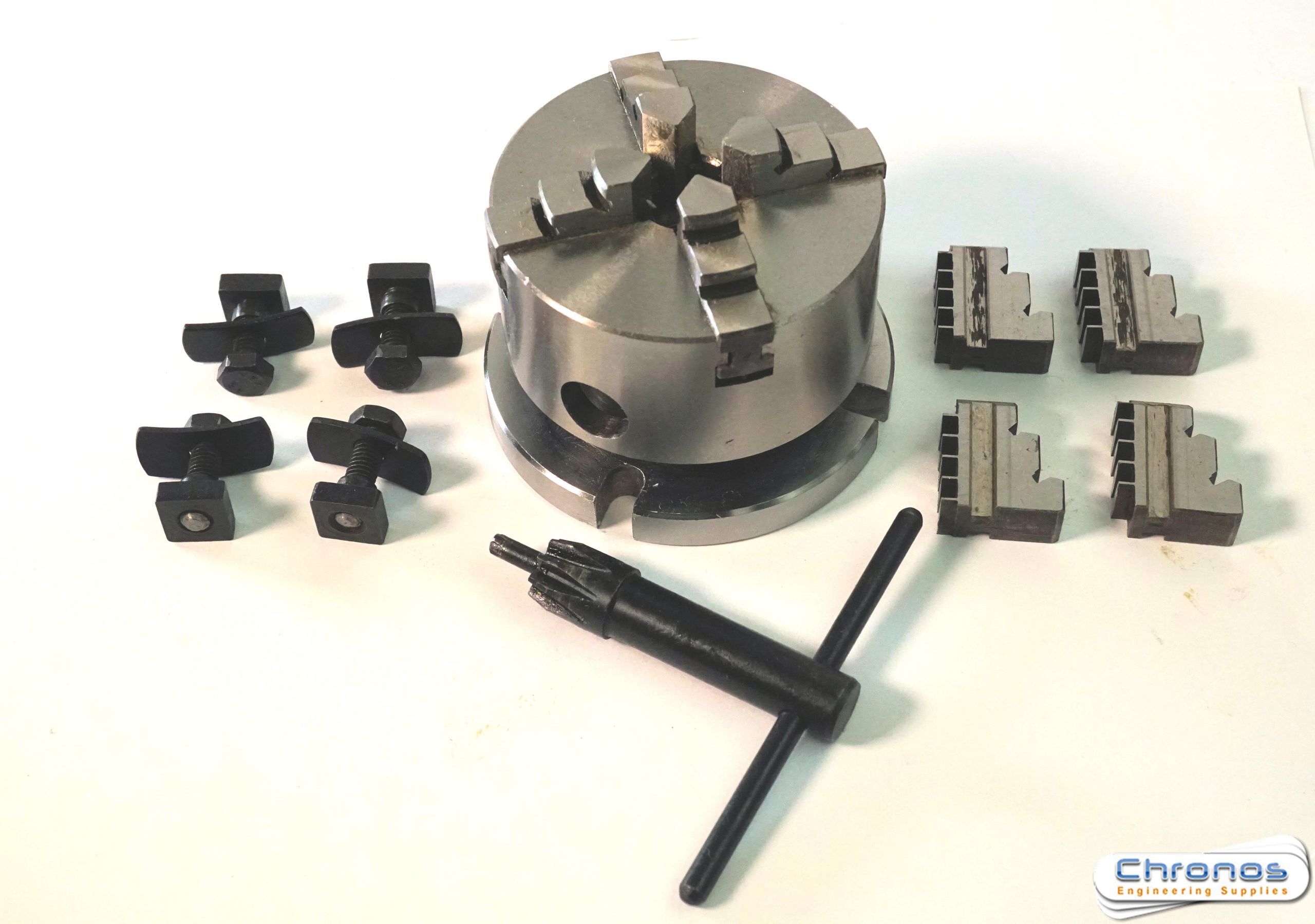 70mm 4 Jaw Self Centering Chuck on Backplate for 3 and 4 inch Rotary Tables