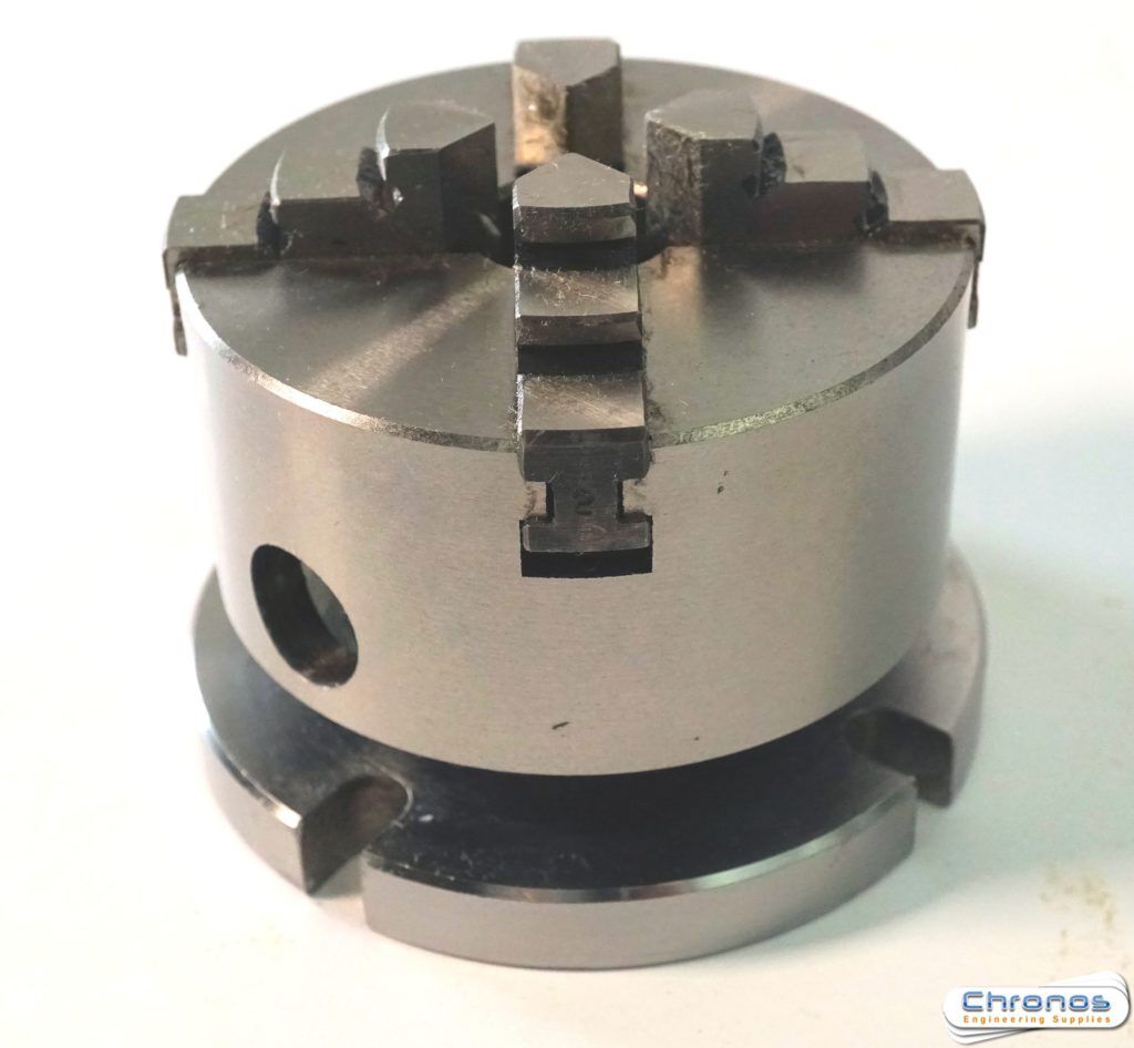 70mm 4 Jaw Self Centering Chuck on Backplate for 3 and 4 inch Rotary Tables - Image 3