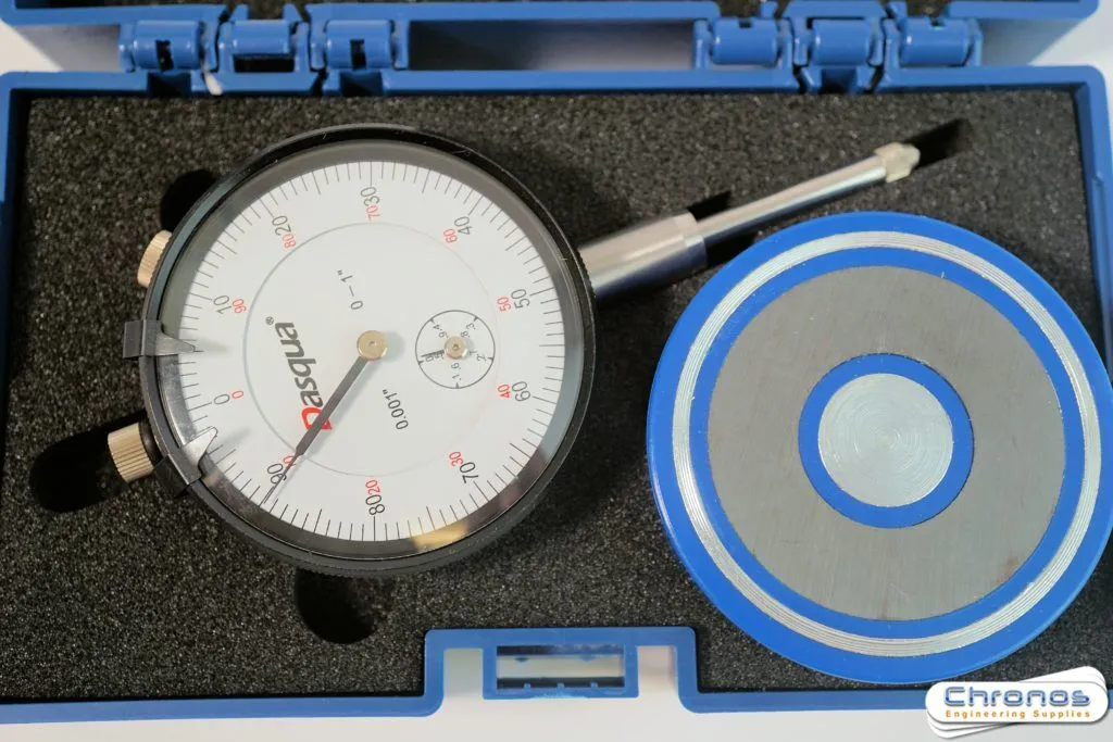 Dasqua 0-1 inch x 0.001 inch Imperial Dial Gauge with Flat Magnetic Back - Image 3