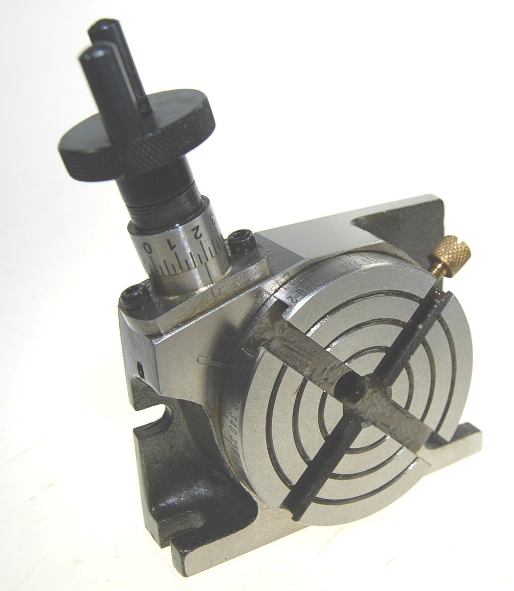 New Soba 3 inch Rotary Table c/w 4 Jaw Chuck, Tailstock and Clamping Kit
