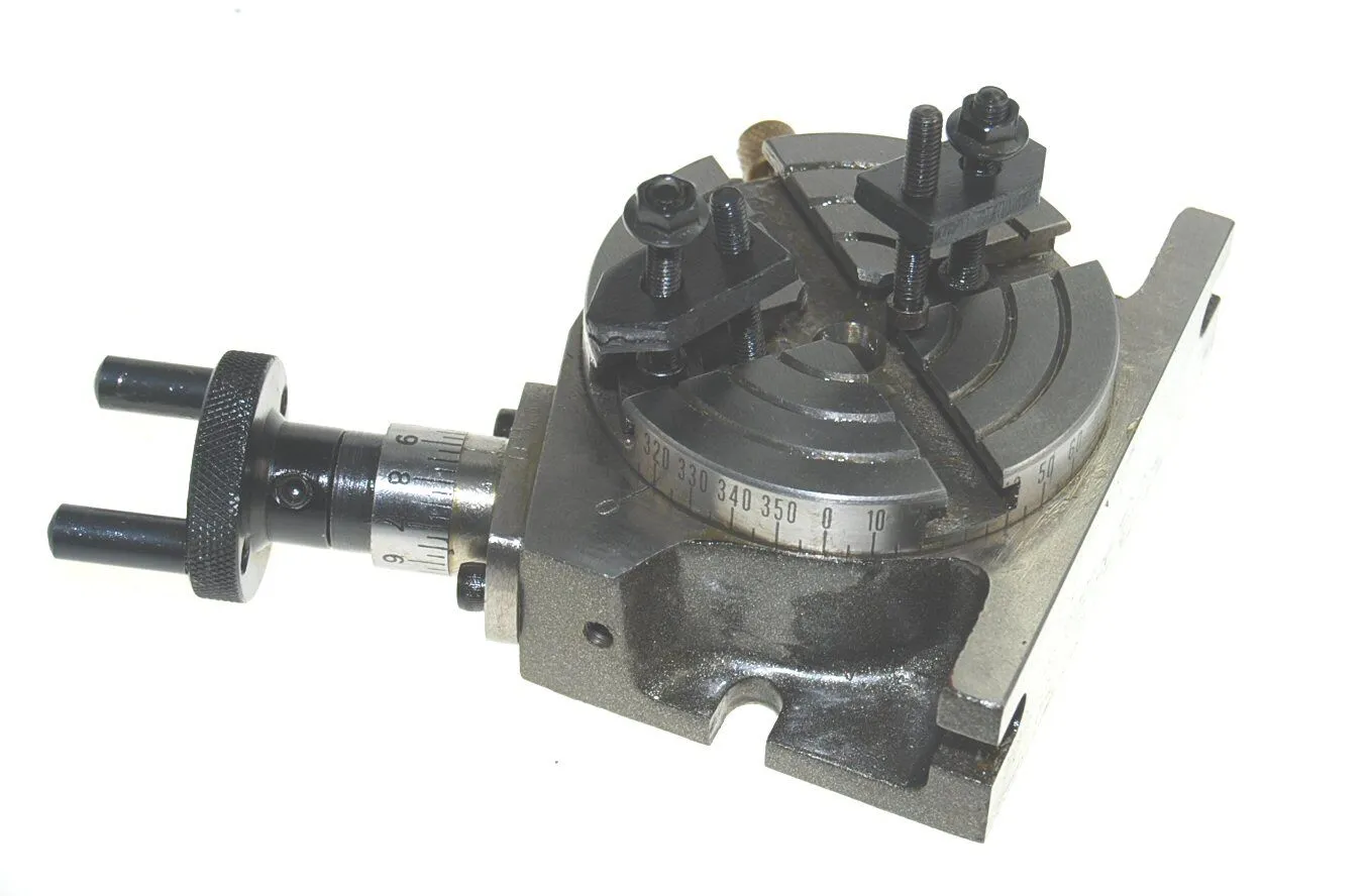 New Soba 3 inch Rotary Table c/w 4 Jaw Chuck, Tailstock and Clamping Kit