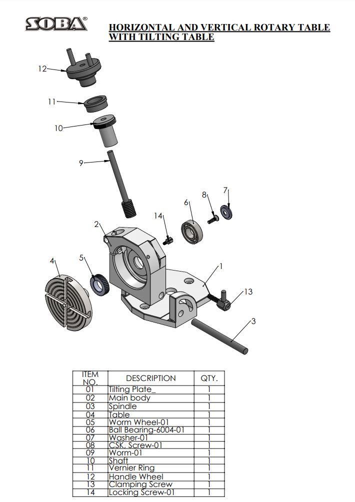 Soba 4 inch Tilting Rotary Table - Image 2