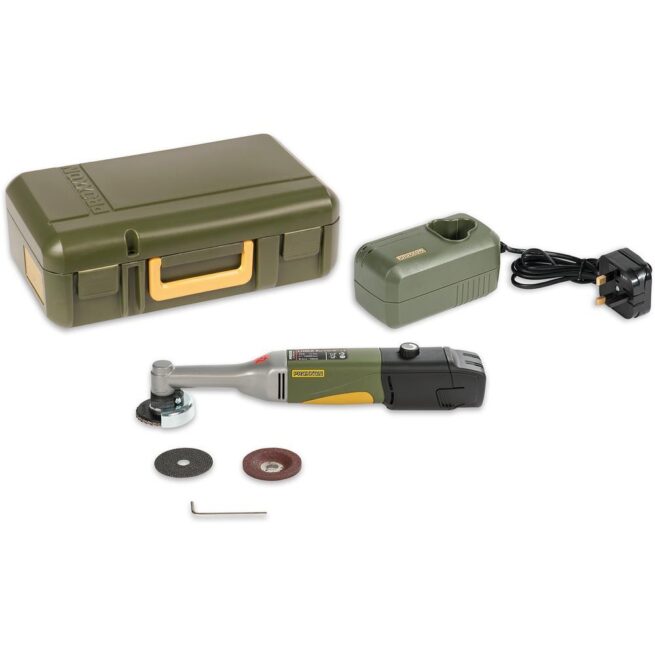 PROXXON BATTERY-POWERED LONG NECK ANGLE GRINDER LHW/A 102370- SORRY OUT OF STOCK