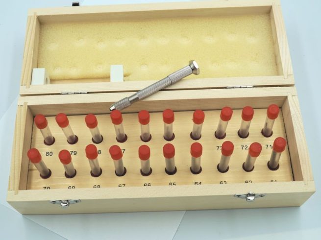 Set OF 101 HSS NUMBER WIRE GAUGE Micro Drills WITH PIN VICE 61 - 80 SORRY OUT OF STOCK