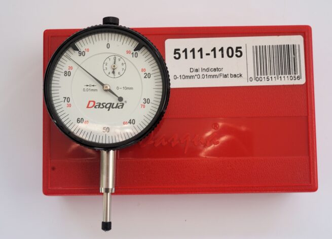 Dasqua 5111-1005 0-10mm Plain Back Metric Dial Indicator
