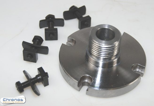 3 inch Rotary Table AdaptorThreaded 1 1/8 x 12 TPI compatible with Myford ML7 etc
