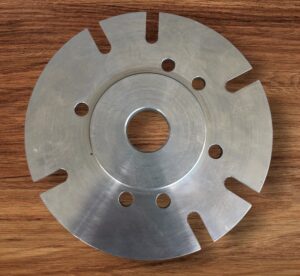 Aluminium Backplate To Mount Lathe Chucks to 6 inch Rotary Table