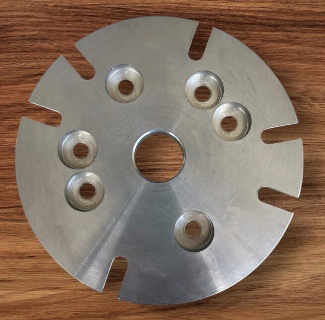 Aluminium Backplate To Mount Lathe Chucks to 6 inch Rotary Table - Image 2
