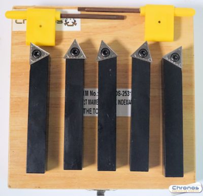 Economy Set of 5 Indexable Lathe Tools 3/8 Square Shank