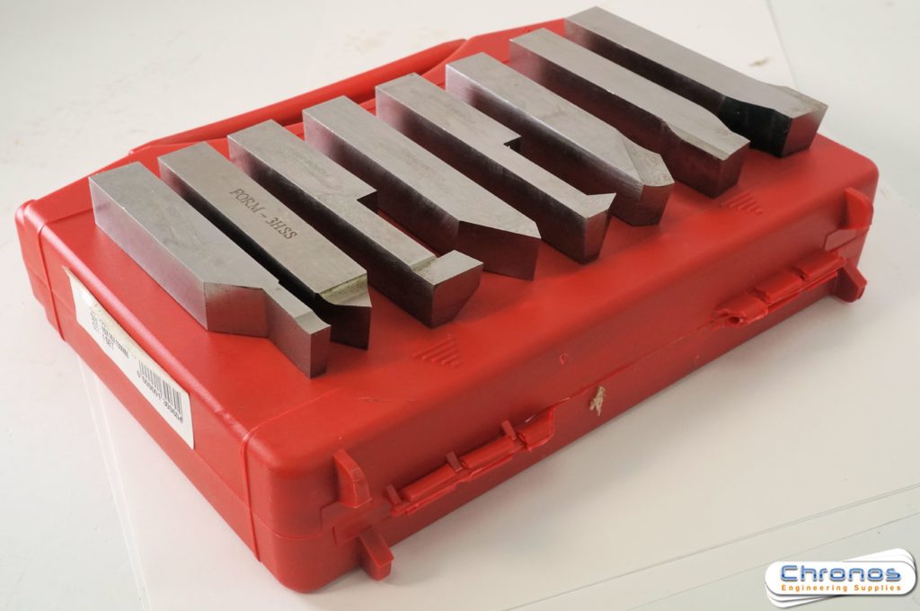 Set of 8 HSS Lathe Tools 16mm Square Shanks Chronos Engineering Supplies