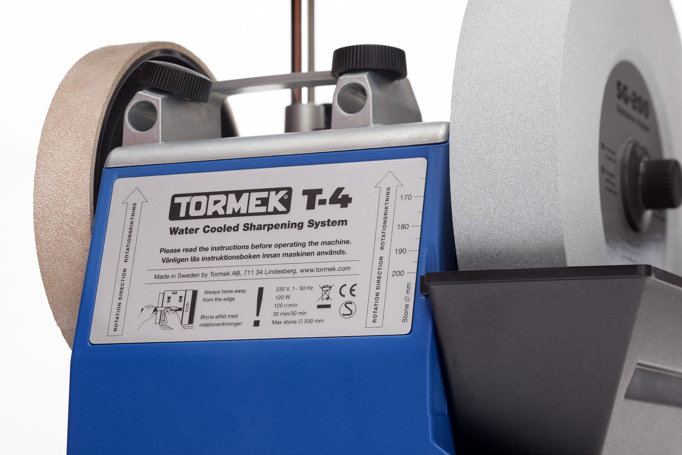 Tormek T-4 Water Cooled Sharpening System with NVR Switch