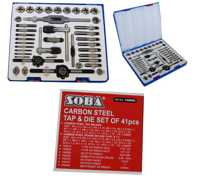 Soba 41pc Metric and 1/8 BSP Tap and Die Set - Image 4