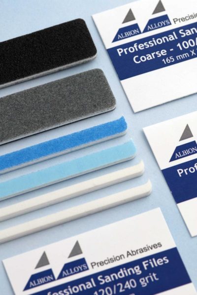 Albion Alloys Professional Quality Sanding File 6 mm Blue 120/140 G