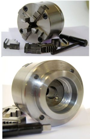 100mm 4 Jaw Self centering Chuck threaded 1 1/2 x 8 tpi to suit Boxford