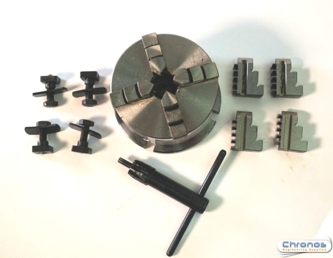 70mm 4 Jaw Self Centering Chuck on Backplate for 3 and 4 inch Rotary Tables- sorry out of stock - Image 2