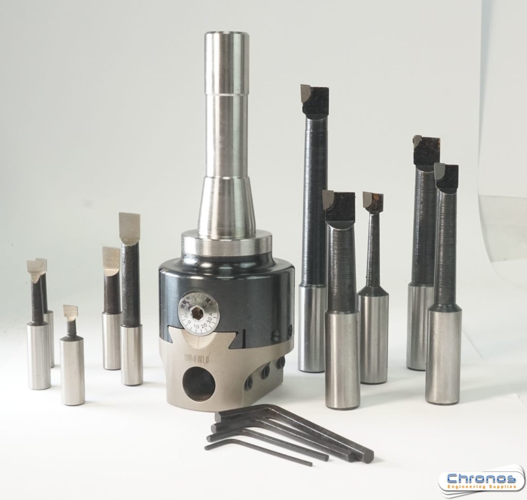Soba 3 inch Boring Head With R8 Shank Plus Five HSS Tools and 5 Carbide Tools - Image 5