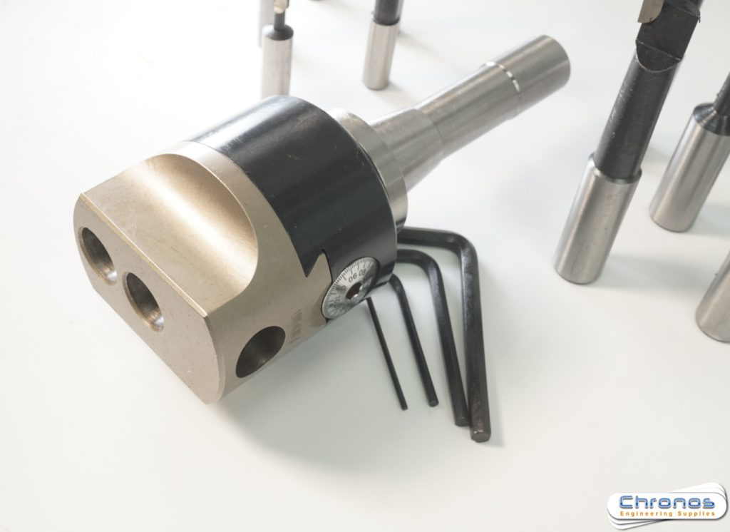 Soba 3 inch Boring Head With R8 Shank Plus Five HSS Tools and 5 Carbide Tools - Image 2