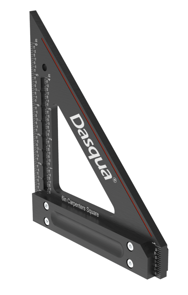 Dasqua Black-Red 6 Inch Precision Carpenters Square 1804-5883 - Image 3