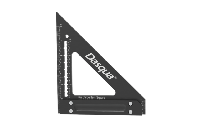 Dasqua Black-Red 6 Inch Precision Carpenters Square 1804-5883 - Image 4