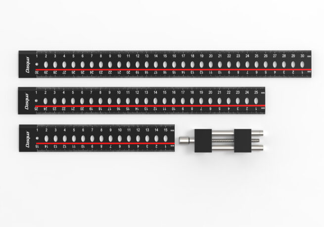 Dasqua Red- Black Multi-Function Marking  Scale with 3 rulers 1804-6881 - Image 2