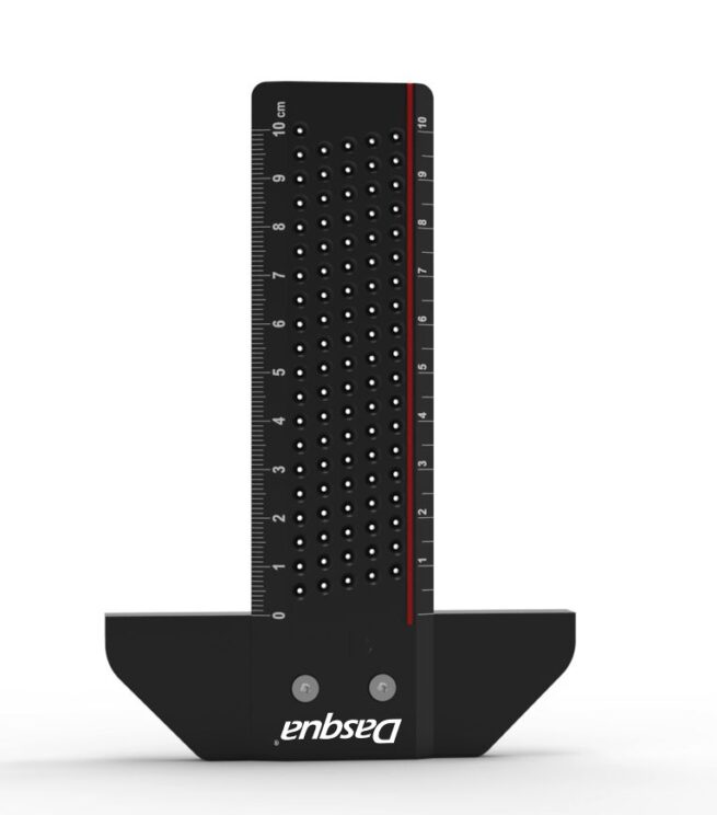 Dasqua Black-Red Plus T-Shaped Ruler With Marked Holes 4 Inch 1804-5333