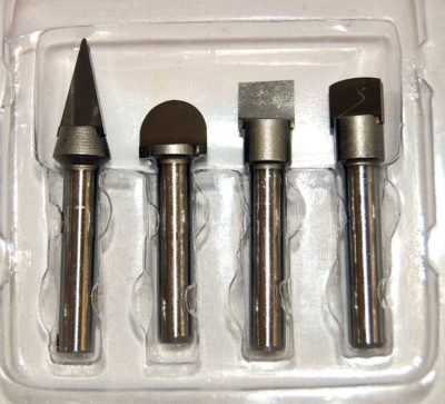 Set 4 Spare Cutters for 18" Multibit Lathe Chisel Set