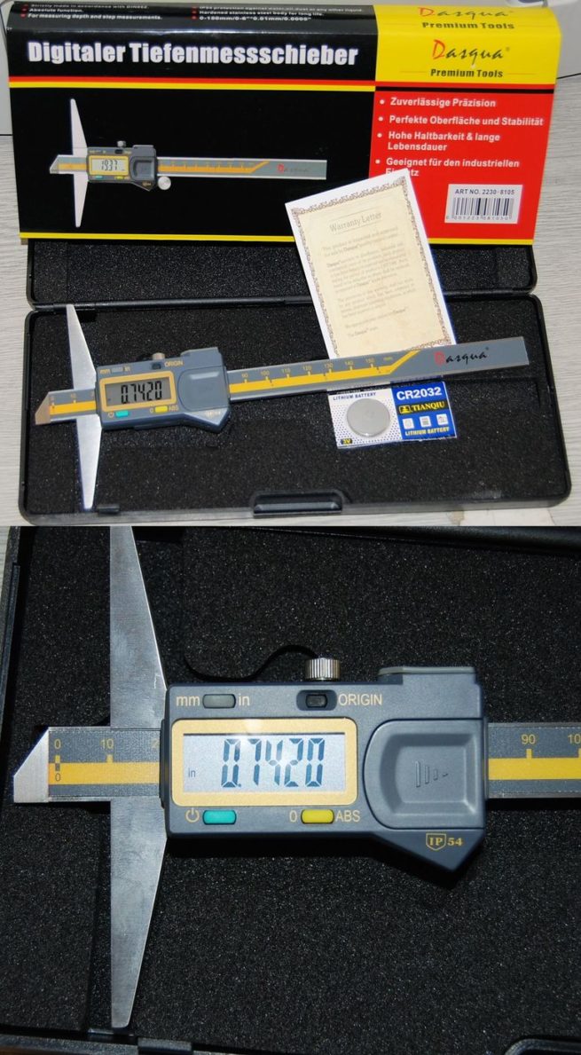 Dasqua Absolute Digital Depth Caliper 0 - 150 mm / 0 - 6"