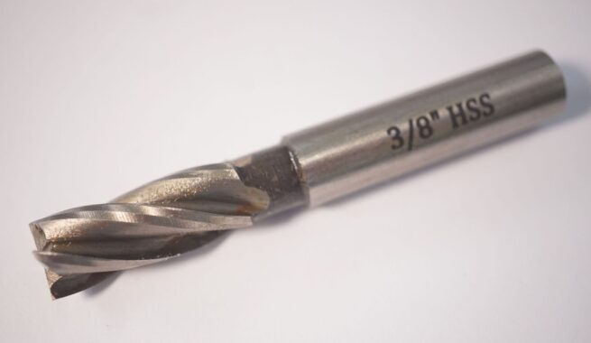 HSS Endmill 3/8 inch Diameter Plain Shank