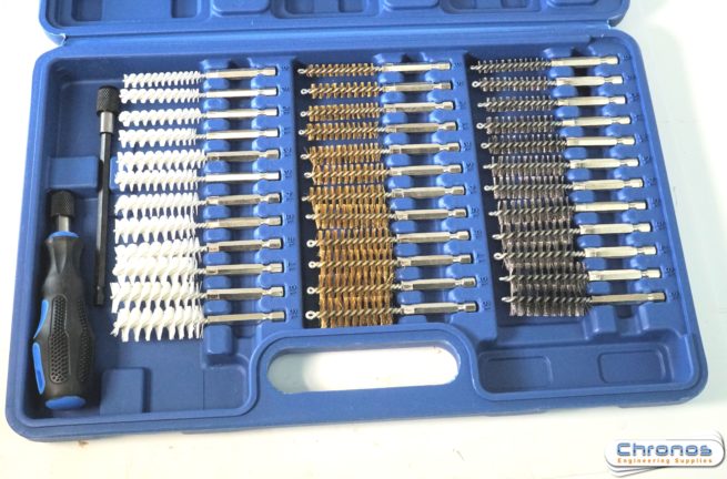 38 pc Wire Brush Set Brass Steel and Nylon Rotary Brushes - Image 2