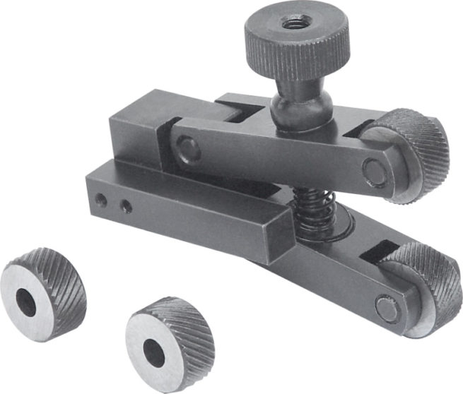 Small Clamp Type Knurling Tool with Two Pairs of Knurls - Image 2