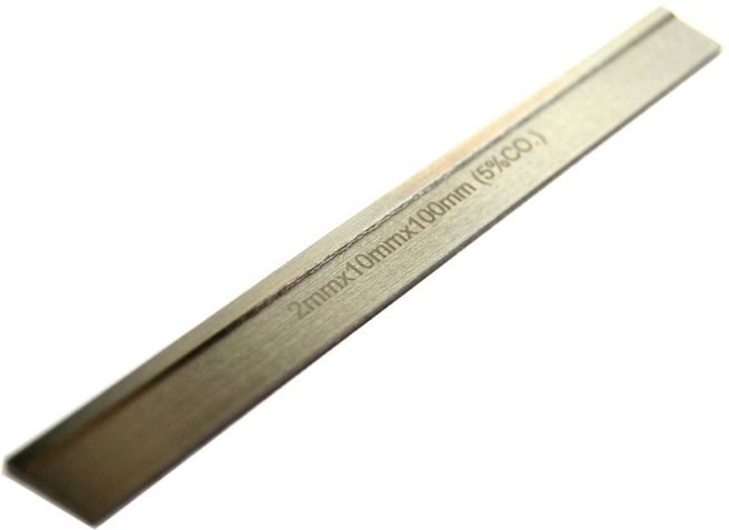 Spare Chipbreaker Blade 2 mm thick x 10 mm wide x 100 mm long. M-35 HSS with 5% Cobalt