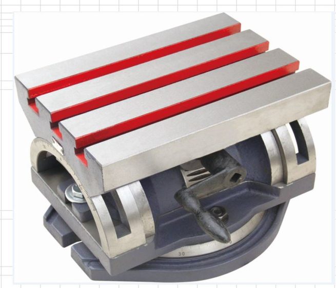 Adjustable Angle Plate with Swivel base 255 x 200 mm