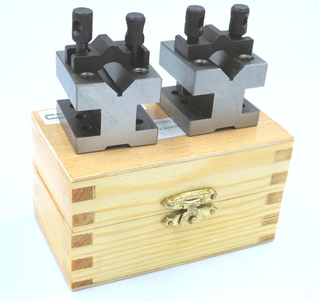 Small Ultra Precision Vee Block & Clamp Set 1 3/8" x 1 3/8"