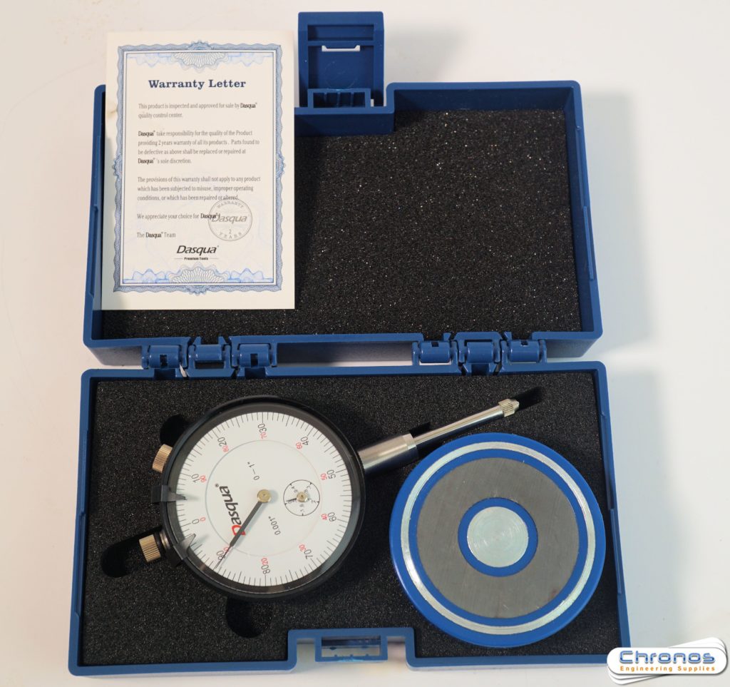Dasqua 0-1 inch x 0.001 inch Imperial Dial Gauge with Flat Magnetic Back - Image 6
