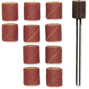 Proxxon Sanding Drums 150 grit – Packs 10 with Arbor 428980