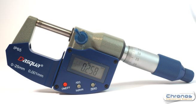 Dasqua IP65 Waterproof Digital Micrometer 0-25mm / 0-1 inch - Image 5