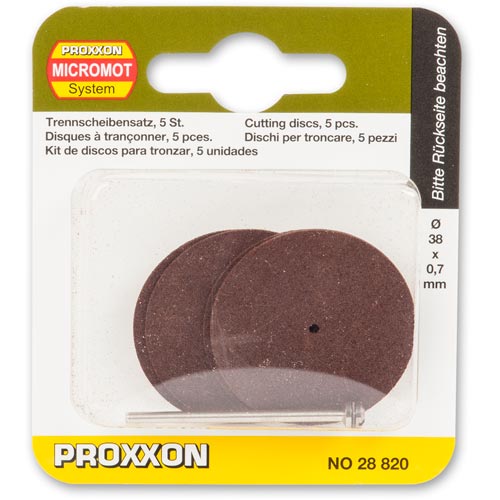 Proxxon Corundum Cutting Discs and arbor - 38mm 477600