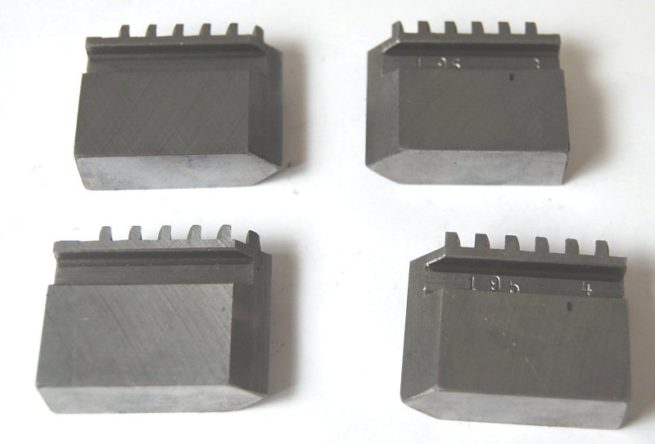 Set of 4 Soft Jaws for Sharp 125mm 4 Jaw Self Centering Chuck