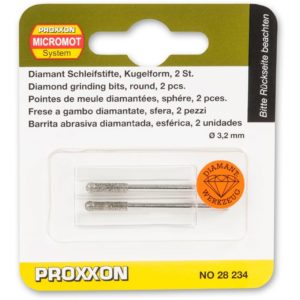 Proxxon Diamond Coated Grinding Bits , 3.2mm