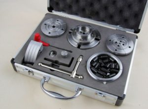 SCT 4 Jaw Geared Scroll Chuck Complete Boxed Set 115mm 1 inch x 8 TPI and kkkk SORRY OUT OF STOCK