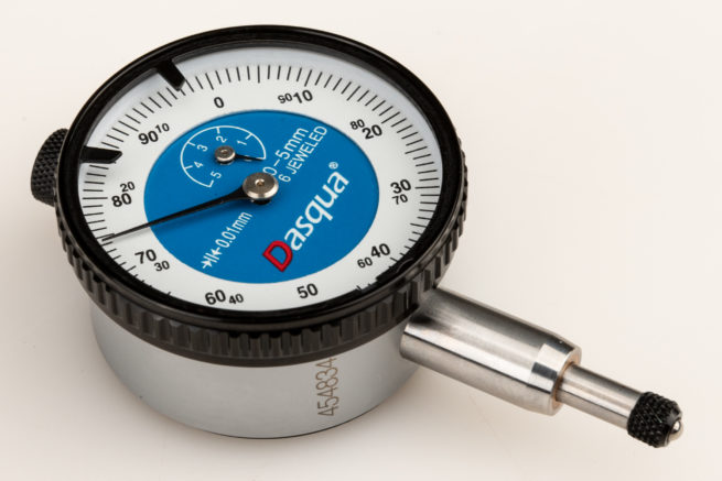 Dasqua High Precision Shock Resistant Dial Gauge 0-10mm x 0.01mm 5121-1105- SORRY OUT OF STOCK