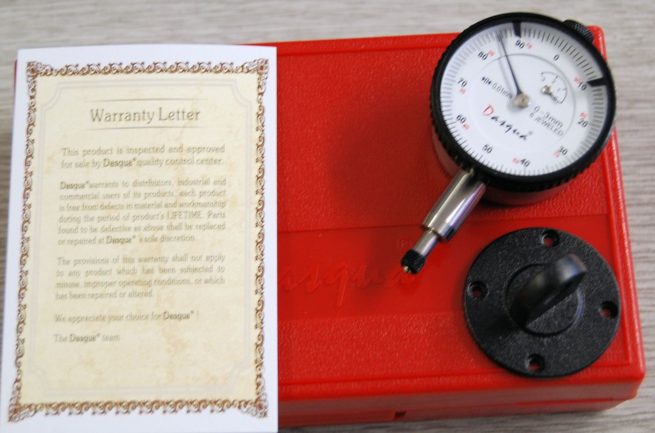 Dasqua Mini Dial Gauge 0 - 3mm x 0.01mm With Lug 5121-1201 - Image 3
