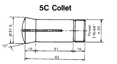 65pc 5C Collet Set